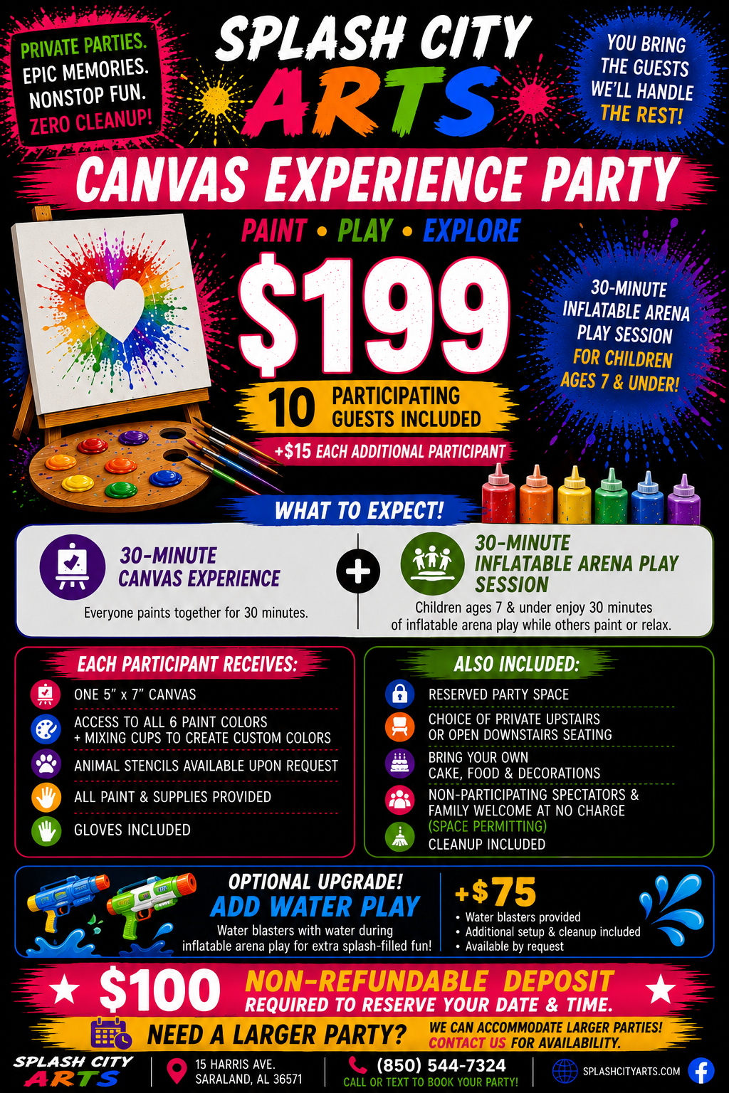 Canvas Experience Party — $199