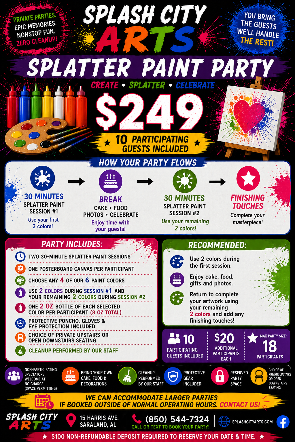 Splatter Paint Party - $249