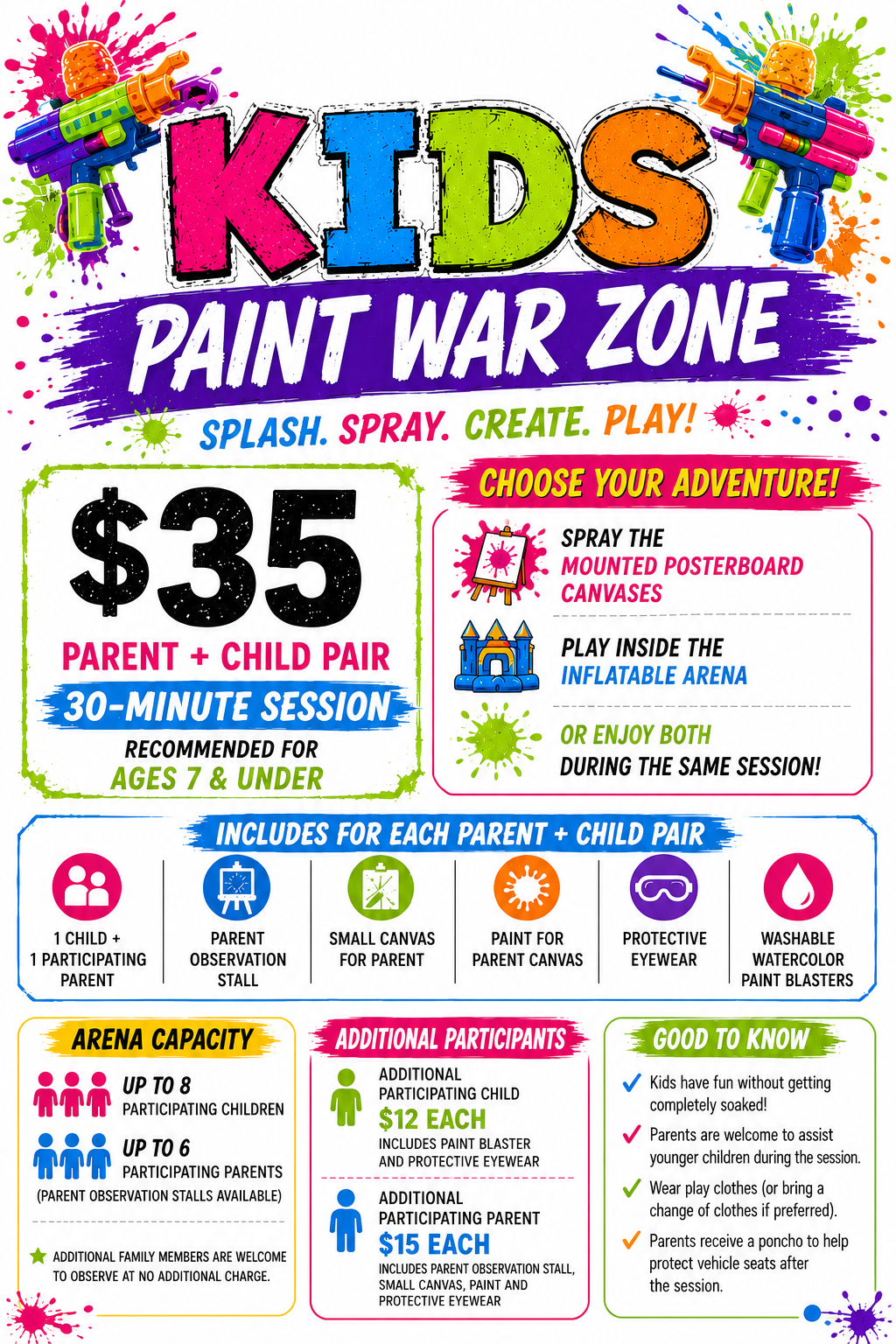 Kids War Zone – Additional Participating Parent (ATHLETIC SHOES REQUIRED)