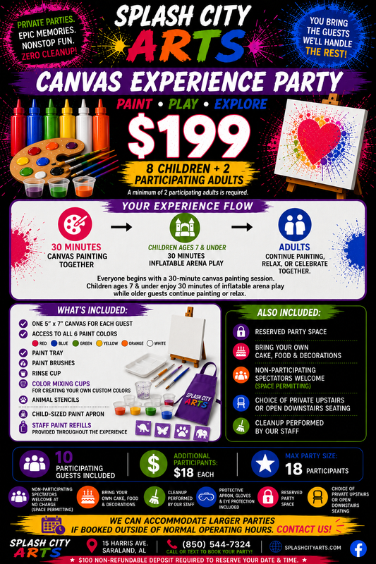 Canvas Experience Party Package - $199