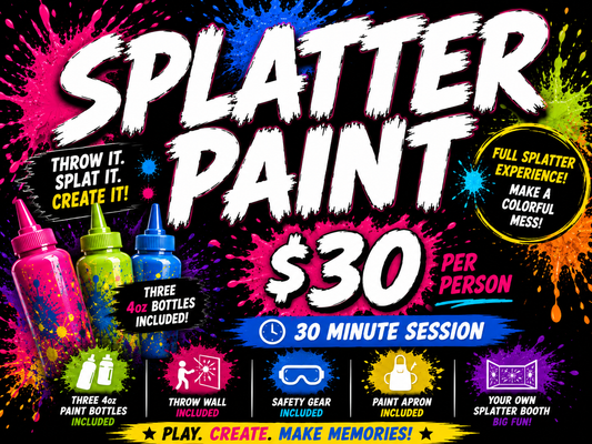 🫟Splatter Paint Session (ATHLETIC SHOES REQUIRED)🫟