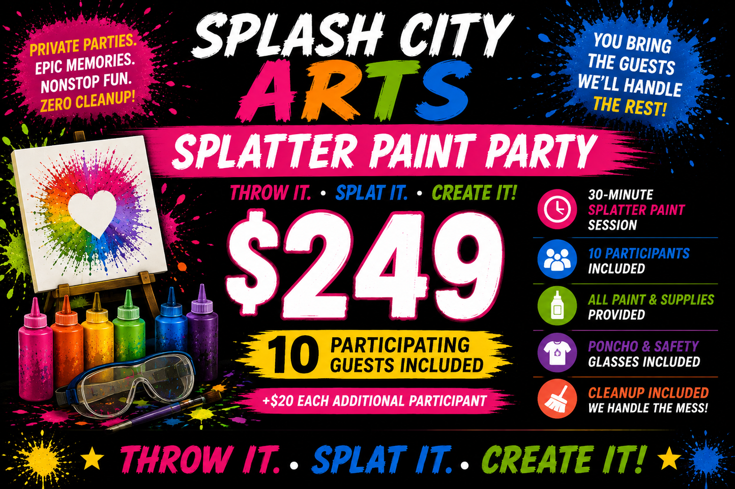 Splatter Paint Party — $249