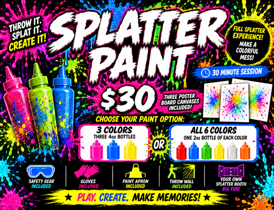 🫟Splatter Paint Session (ATHLETIC SHOES REQUIRED)🫟