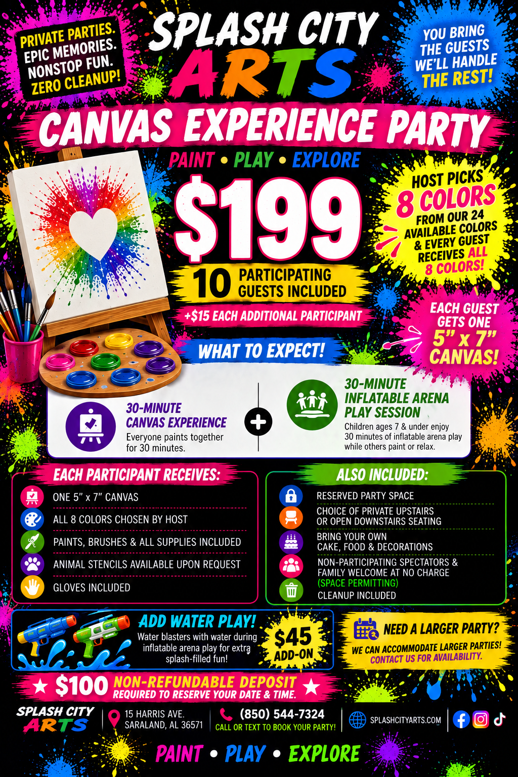 Canvas Experience Party — $199
